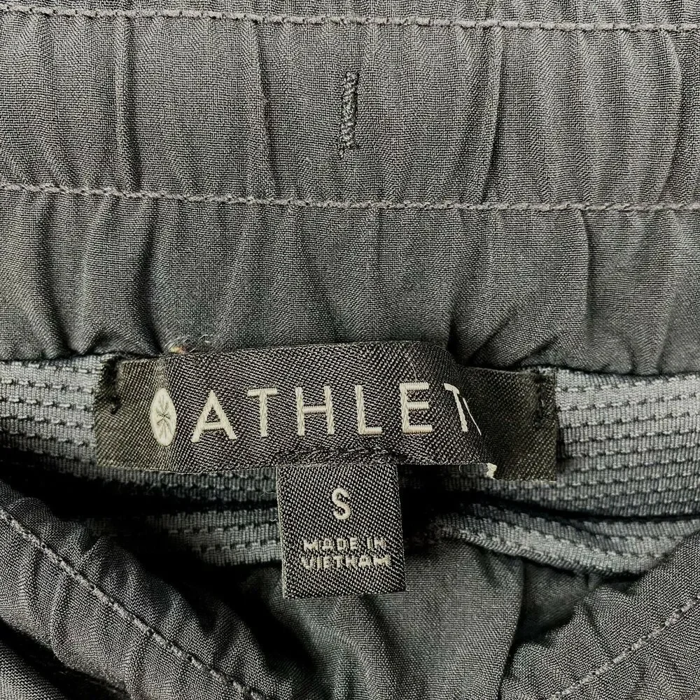 Athleta Skort Size Small Pockets Skirt Drawstring Comfort Waist Black‎ Heather